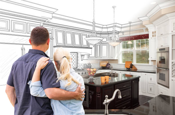 Custom kitchen cabinets installed in a Hamburg home